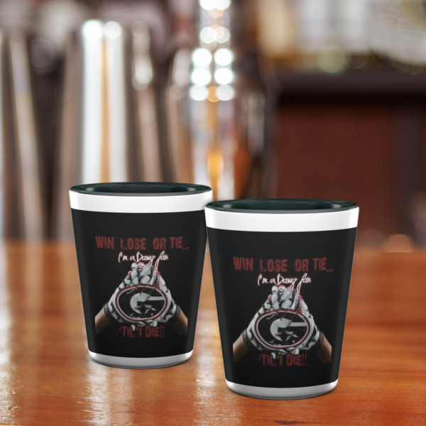 Custom Design - Ceramic Shot Glass - Two Tone - Lifestyle