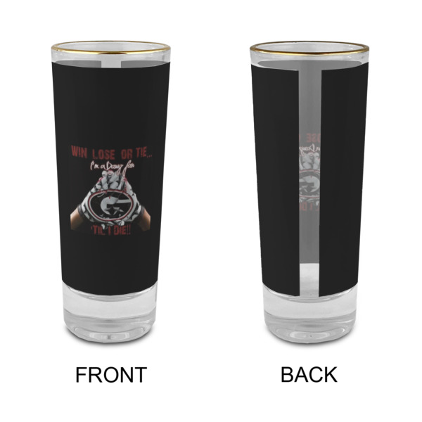 Custom Design - Glass Shot Glass - 2oz - Single - Front & Back