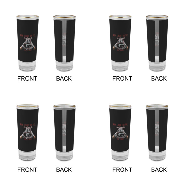 Custom Design - Glass Shot Glass - 2oz - Set of 4 - Front & Back