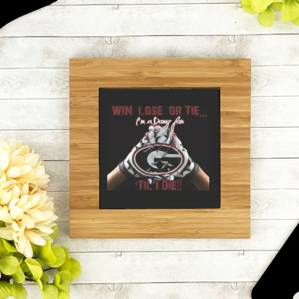 Custom Design - Bamboo Trivet with 6" Tile - LIFESTYLE