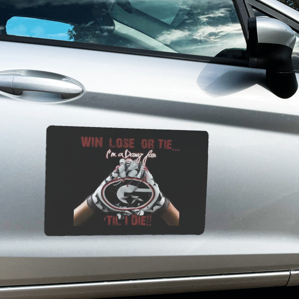 Custom Design - Large Rectangle Car Magnets- In Context