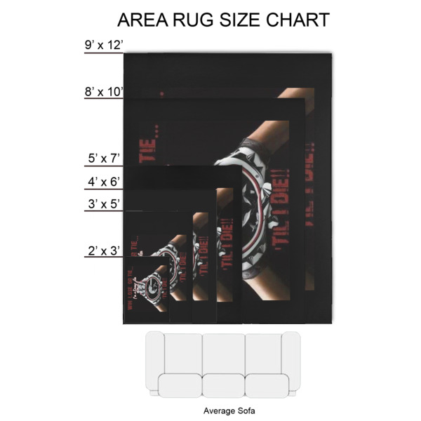 Custom Design - 2'x3' Indoor Area Rugs - Size Chart