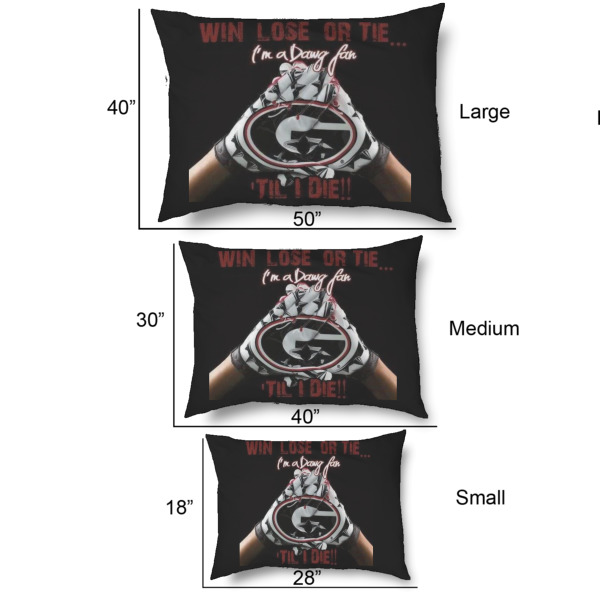 Custom Design - Outdoor Dog Beds - SIZE CHART