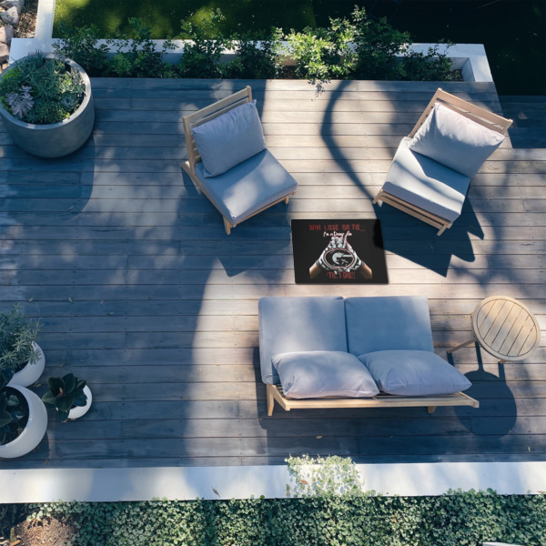 Custom Design - 2'x3' Patio Rug - In Context