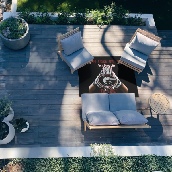 Custom Design - 4'x6' Patio Rug - In context