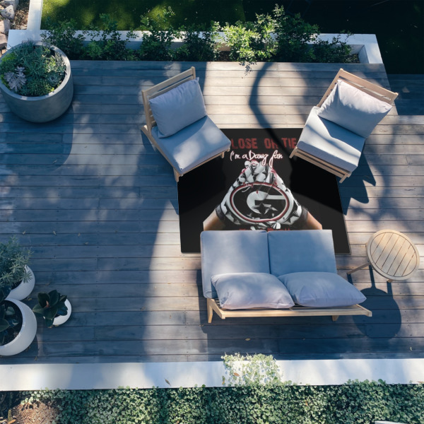 Custom Design - 5'x7' Patio Rug - In context