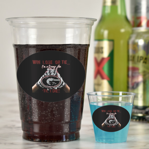 Custom Design - Plastic Shot Glasses - In Context
