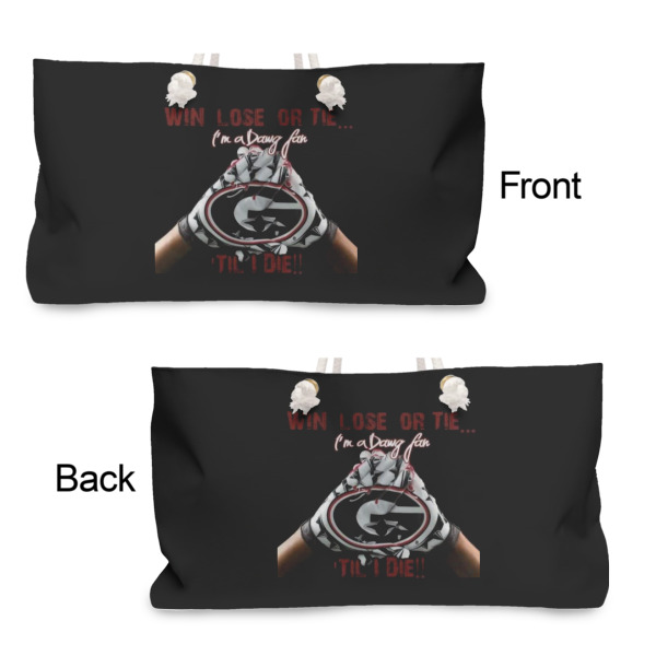 Custom Design - Large Rope Tote - From & Back View