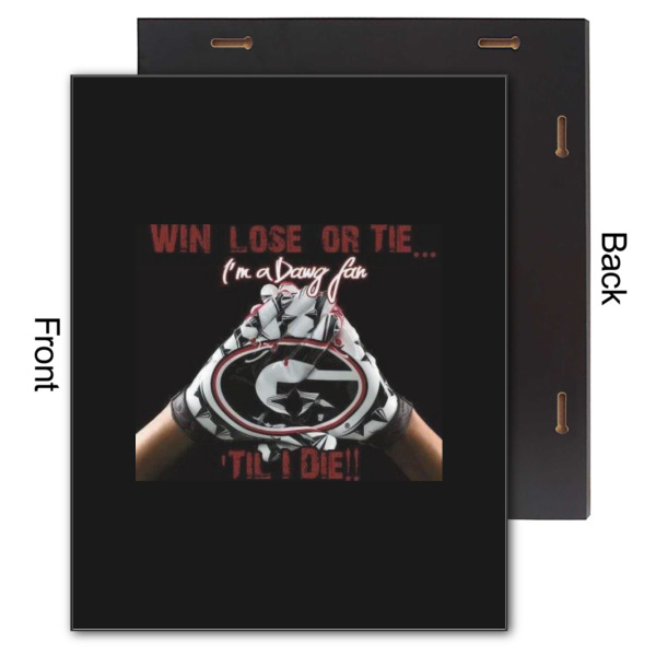 Custom Design - 11x14 Wood Print - Front & Back View