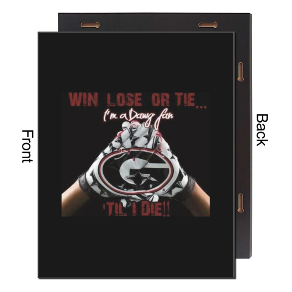 Custom Design - 16x20 Wood Print - Front & Back View