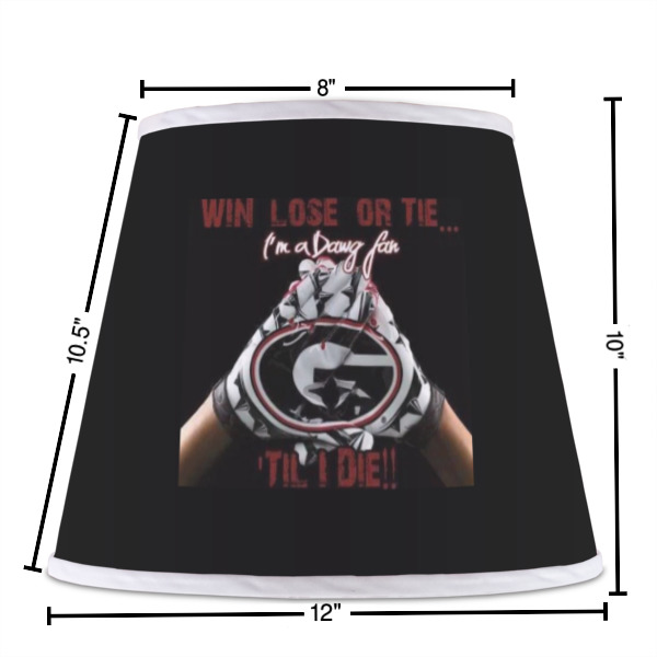 Custom Design - Poly Film Empire Lampshade - Dimensions