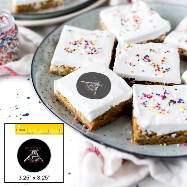 Custom Design - Printed Icing Circle - Large - In Context