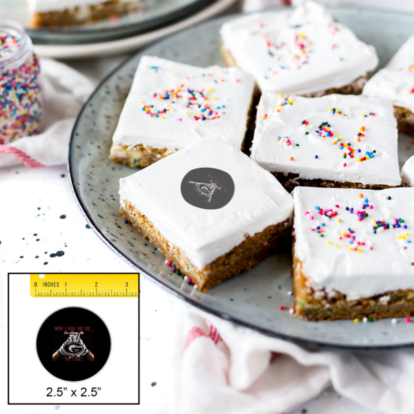 Custom Design - Printed Icing Circle - Medium - In Context