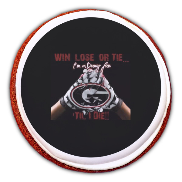 Custom Design - Printed Icing Circle - Large - On Cookie