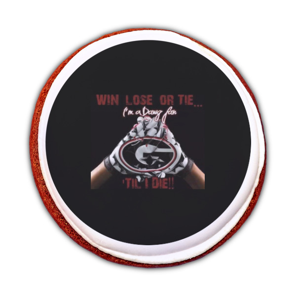 Custom Design - Printed Icing Circle - Medium - On Cookie