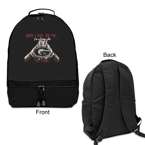Custom Design - Large Backpack - Black - Front & Back View