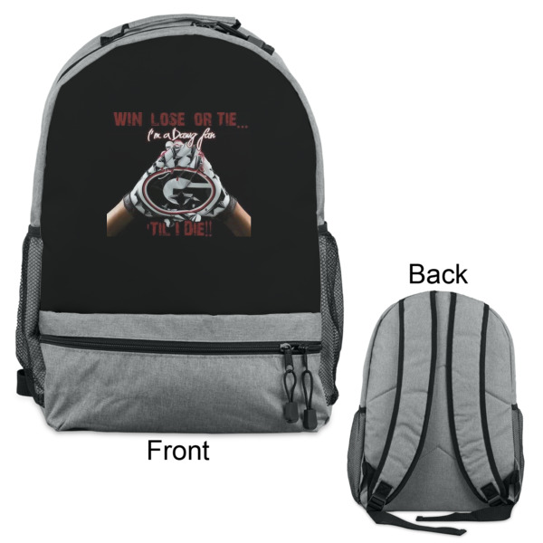 Custom Design - Large Backpack - Gray - Front & Back View