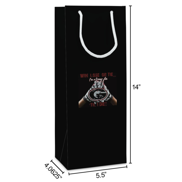Custom Design - Wine Gift Bag - Dimensions