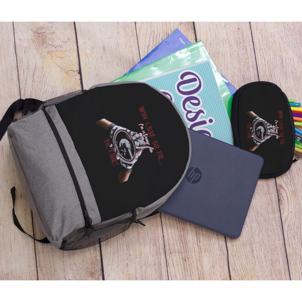 Custom Design - Large Backpack - Gray - With Stuff