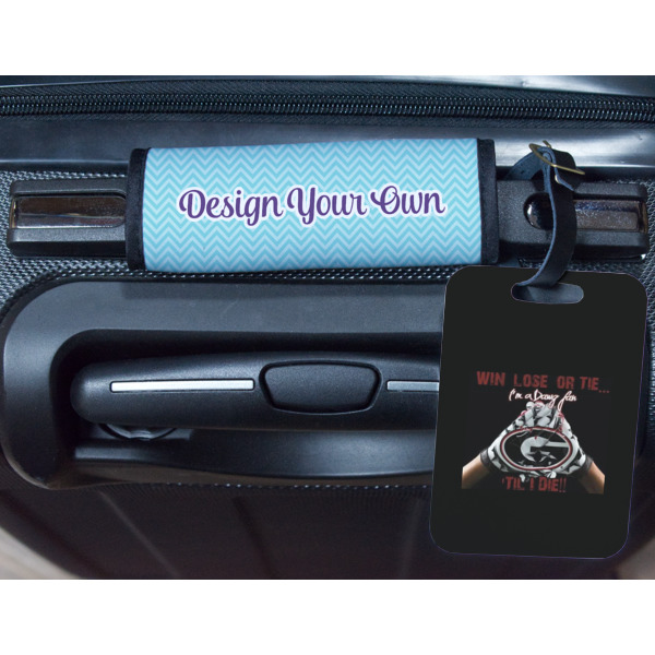 Custom Design - Metal Luggage Tag & Handle Wrap - In Context
