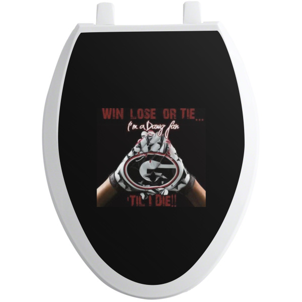 Custom Design - Toilet Seat Decal - Elongated - Front