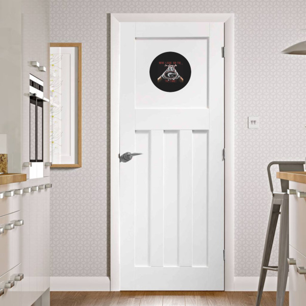 Custom Design - Round Wall Decal on Door