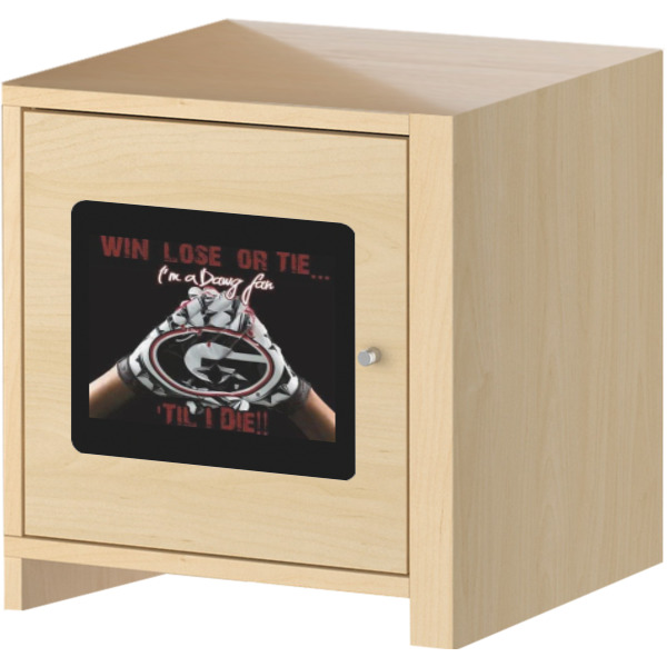 Custom Design - Square Wall Decal on Wooden Cabinet