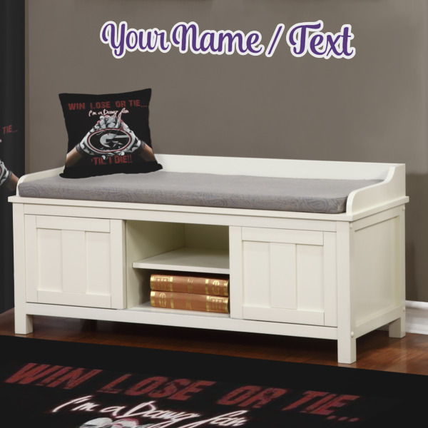 Custom Design - Wall Name Decal Above Storage bench