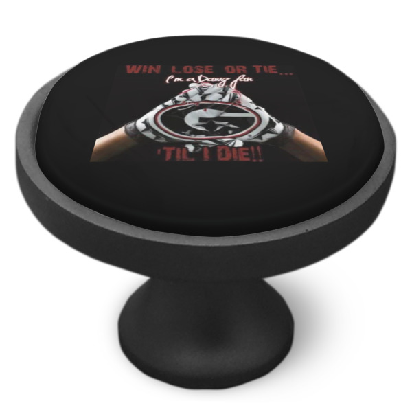 Custom Design - Cabinet Knob - Black - Side