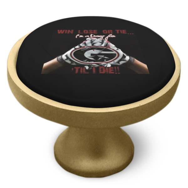 Custom Design - Cabinet Knob - Gold - Side