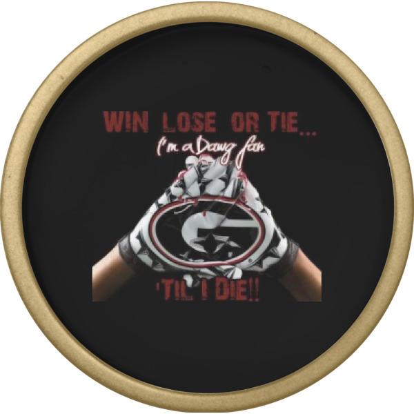 Custom Design - Cabinet Knob - Gold - Front