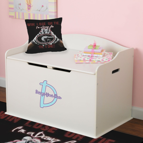 Custom Design - Wall Name & Initial Small on Toy Chest