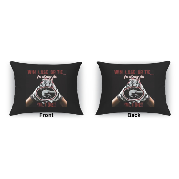 Custom Design - Indoor Rectangular Burlap Pillow (Front and Back)