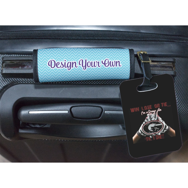 Custom Design - Luggage Wrap & Plastic Rectangular Tag - In Context