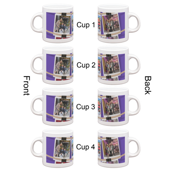 Custom Design - Single Shot Espresso Cup - Set of 4 - Front & Back