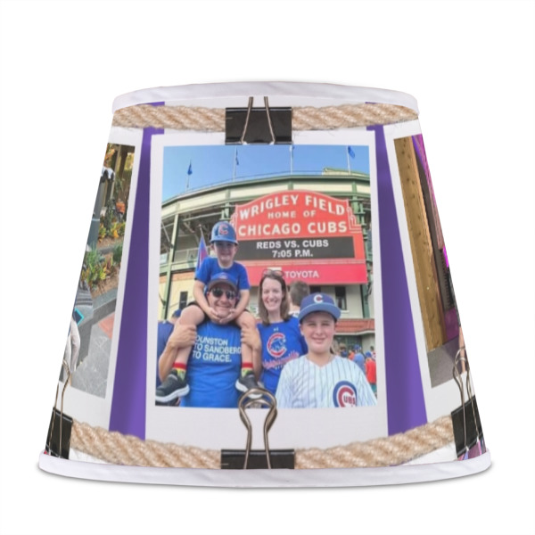 Custom Design - Poly Film Empire Lampshade - Front View