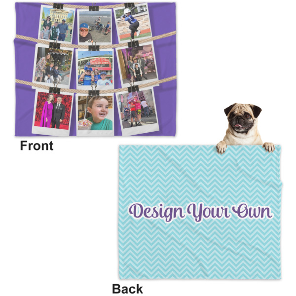 Custom Design - Microfleece Dog Blanket - Large- Front & Back