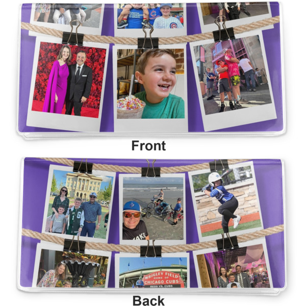 Custom Design - Vinyl Check Book Cover - Front and Back