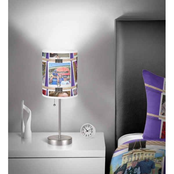 Custom Design - 8" Drum Lampshade - In Room