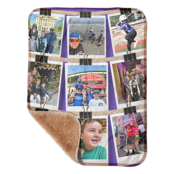 Custom Design Your Own Sherpa Baby Blanket - 30" x 40"