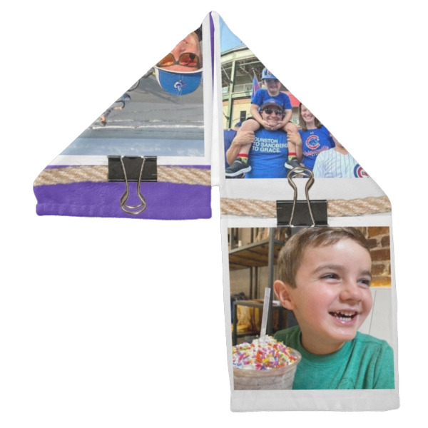 Custom Design - Sports Towel Folded - Both Sides Showing