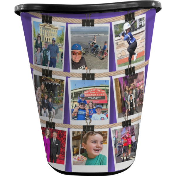 Custom Design - Waste Basket - Black - Front