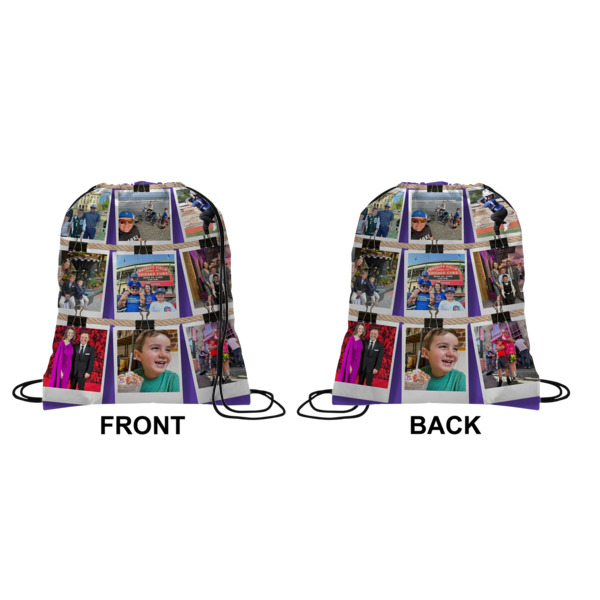 Custom Design - Drawstring Backpack Front & Back Medium