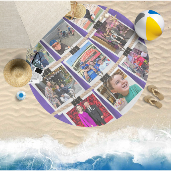 Custom Design - Round Beach Towel Lifestyle