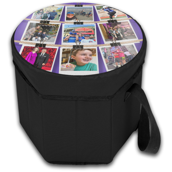 Custom Design - Collapsible Personalized Cooler & Seat (Closed)