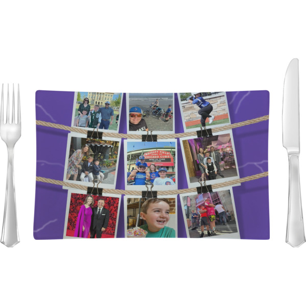 Custom Design Your Own Rectangular Glass Lunch / Dinner Plate