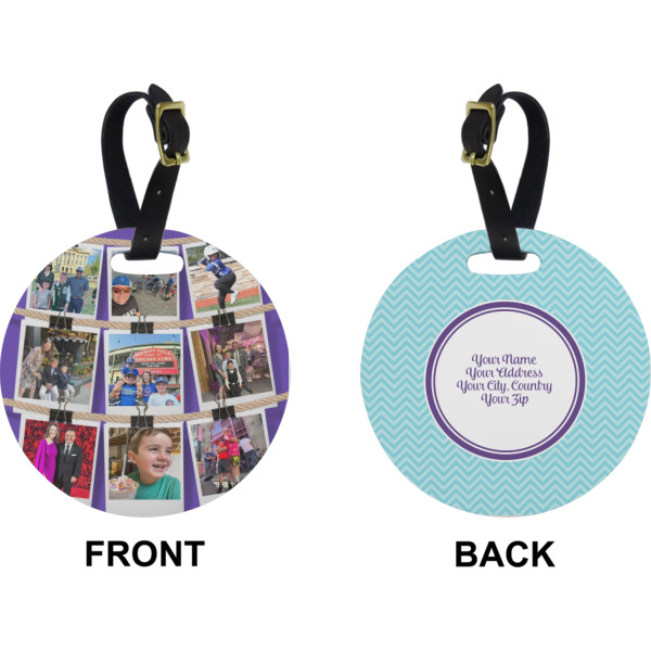 Custom Design - Circle Luggage Tag (Front + Back)