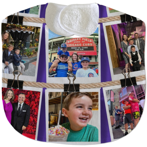 Custom Design - New Baby Bib - Closed and Folded