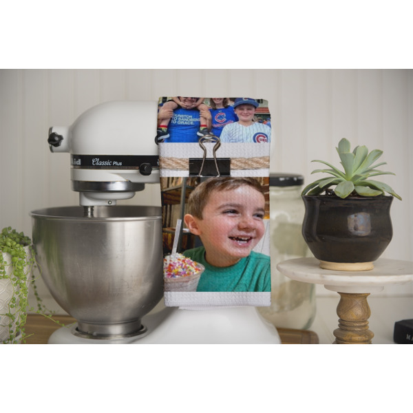 Custom Design - Waffle Weave Towel - Full Color Print - Lifestyle Image