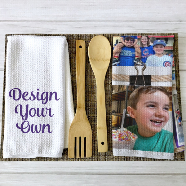 Custom Design - Waffle Weave Towels - 2 Print Styles